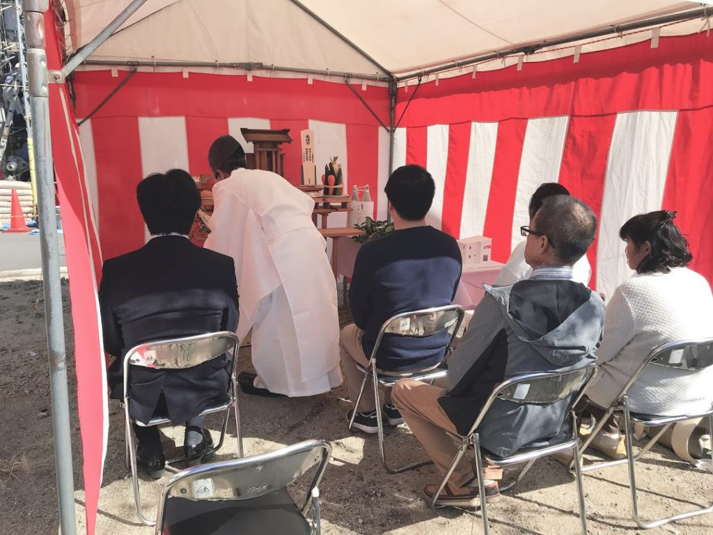 地鎮祭の様子
