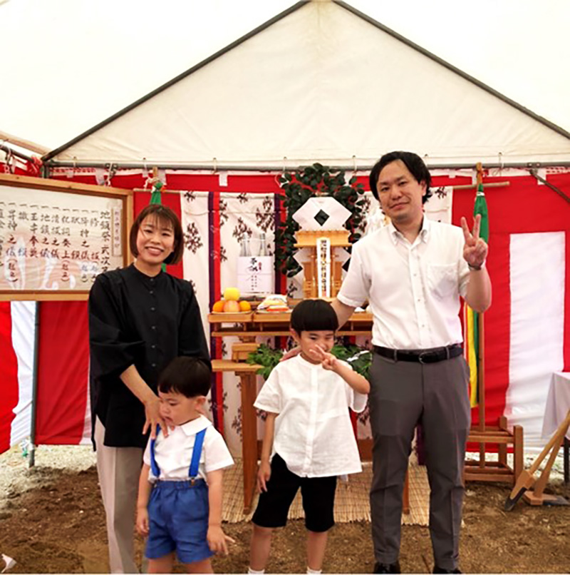 地鎮祭の様子