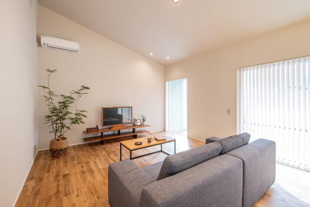 光を取り入れた洗面室